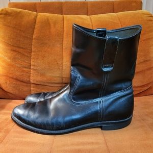 Vtg 80s Red Wing Pull On Boots Sz: 12 Used Black Leather